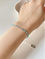 Fashion Blue Solid Copper Geometric Beaded Bracelet