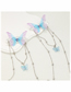 Fashion Powder Blue Colorful Butterfly Tassel Hair Clip