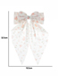 Fashion Pink Floral Double Bow Hair Clip