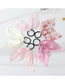 Fashion Pink Fabric Floral Long Tail Bow Hair Tie Set