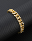 Fashion Gold Bronze Zirconium Cuban Chain Bracelet