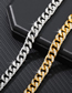 Fashion Gold Bronze Zirconium Cuban Chain Bracelet