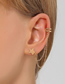 Fashion Silver Alloy Geometric Star Chain Ear Cuffs