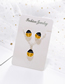 Fashion Silver Alloy Drop Oil Seven Star Ladybug Necklace Stud Earrings Set