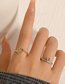 Fashion Suit Solid Copper Two Tone Heart Open Ring Set