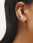 Fashion 2# Alloy Diamond Geometric Letter Piercing Ear Wire