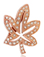 Fashion Small Leaf Rose Gold 9748 Alloy Diamond Leaf Brooch