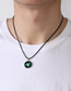 Fashion Aries (fluorescence) Luminous Zodiac Round Glass Buckle Necklace