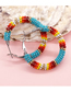 Fashion 16# Geometric Colorful Web Tassel Drop Earrings