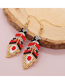 Fashion 16# Geometric Colorful Web Tassel Drop Earrings