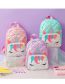 Fashion Green Quilted Unicorn Cartoon Backpack