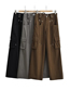 Fashion Brown Three-dimensional Drawstring Cargo Straight-leg Pants