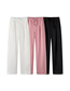 Fashion Pink High-waisted Wide-leg Straight-leg Trousers
