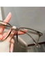 Fashion Transparent White Film Resin Square Large Frame Sunglasses