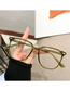 Fashion Transparent White Film Resin Square Large Frame Sunglasses