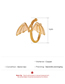 Fashion Gold Pure Copper Bat Ear Clip