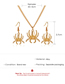 Fashion Gold Alloy Spider Necklace Earring Set