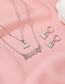 Fashion Silver Alloy Alphabet Ghost Double Necklace Earring Earrings Set