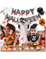 Fashion Halloween Bloody Hands Tablecloth Set 3 Halloween Balloons Banner Stereo Ghost Table Set