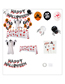 Fashion Halloween Black And Red Fishtail Flag Set 2 Halloween Balloons Banner Stereo Ghost Table Set