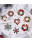 Fashion Christmas Tree 10 (3 Pcs) Alloy Diamond Drip Oil Christmas Tree Brooch