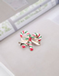 Fashion Crutch Brooch (3) Alloy Diamond Drip Oil Double Candy Candy Pin
