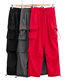 Fashion Red Straight-leg Cargo Trousers