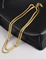 Fashion Gold Titanium Steel Gold Plated Snake Bone Chain Double Necklace