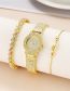 Fashion Rose Gold Rhinestone Gypsophila Thin Strap Watch