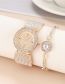 Fashion Silver Titanium Diamond Round Dial Watch