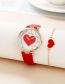 Fashion Red Pu Love Round Dial Watch