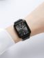 Fashion Black Silicone Rectangular Dial Watch