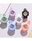 Fashion 929 Pink Pu Geometric Round Dial Watch
