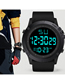 Fashion 49-5 Black Pu Geometric Round Dial Watch