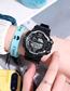 Fashion Sky Blue Plastic Geometric Round Dial Watch