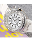 Fashion Yellow Plastic Geometric Round Dial Watch