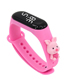 Fashion Pink Pig Plastic Cartoon Rectangular Dial Watch