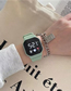 Fashion Green Silicone Square Dial Watch