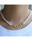 Fashion Gold Pearl Beaded Stitching Necklace