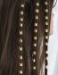Fashion Gold One M3303 Metal Geometric Cutout Hair Buckle