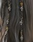 Fashion F070110-2# M3222 Alloy Diamond Note Hair Buckle