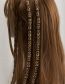 Fashion Gold One M3110 Metal Geometric Cutout Hair Buckle