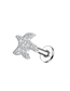 Fashion Starfish (7 Sets) Titanium Steel Set With Zirconium Starfish Piercing Stud Earrings
