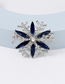Fashion Silver Alloy Crystal Snowflake Brooch