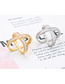 Fashion White Gold Brass Set Zirconium Cross Ring