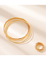 Fashion Gold Metal Line Bracelet Ring Set