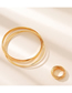 Fashion Gold Metal Line Bracelet Ring Set
