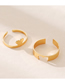 Fashion Gold Alloy Geometric Heart Ring Set