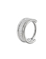 Fashion Steel Color (3) Titanium Diamond Geometric Piercing Nose Ring