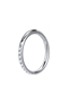 Fashion Eye-shaped Diamonds (5) Stainless Steel Diamond Cutout Eye Piercing Nose Ring
